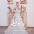 Sexy Lace Dot Tulle Bride Beach Casual Bride Gown Simple Boho Wedding Dress 2020